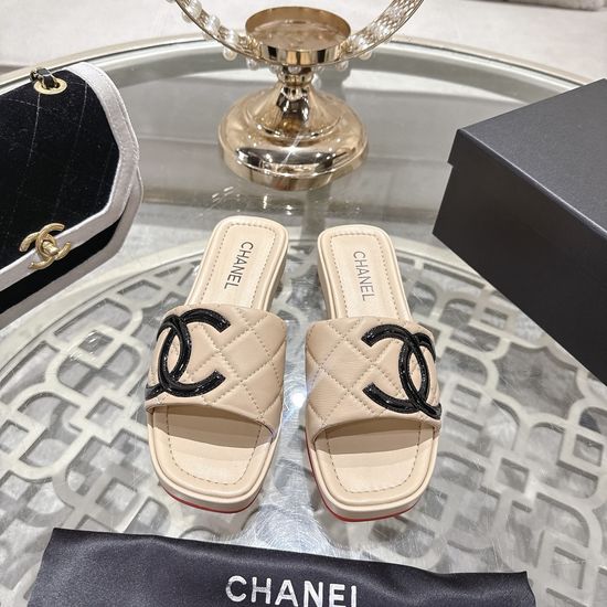 Chanel Classic Quilted Thick Sole Comfortable Slides