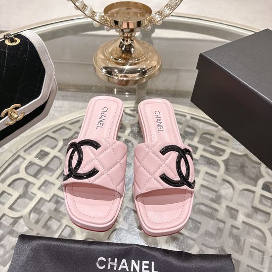 Chanel Classic Quilted Thick Sole Comfortable Slides