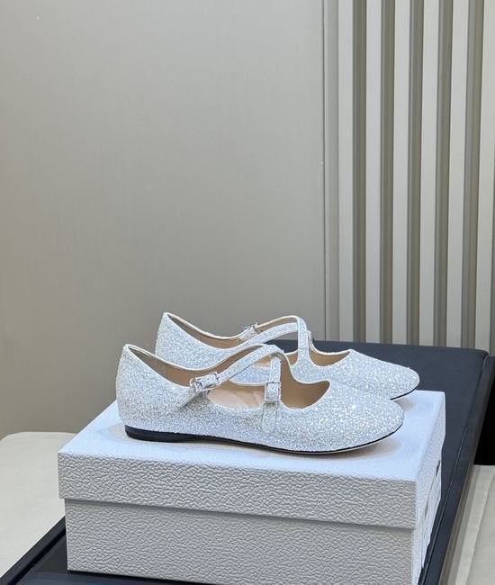 Christian Dior CD Glitter Platform Mary Jane Shoes With Crisscross Straps