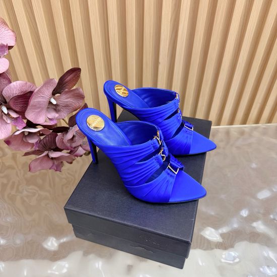 Yves Saint Laurent Elegant High-Heeled Mules with Logo Accent