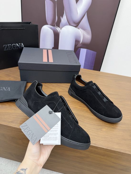 Zegna Luxury Casual Shoes with Upgraded Cushioned Lightweight Sole