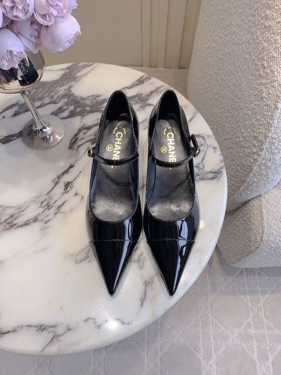 Chanel Pointed Toe Mary Jane Leather Shoes Premium Comfort