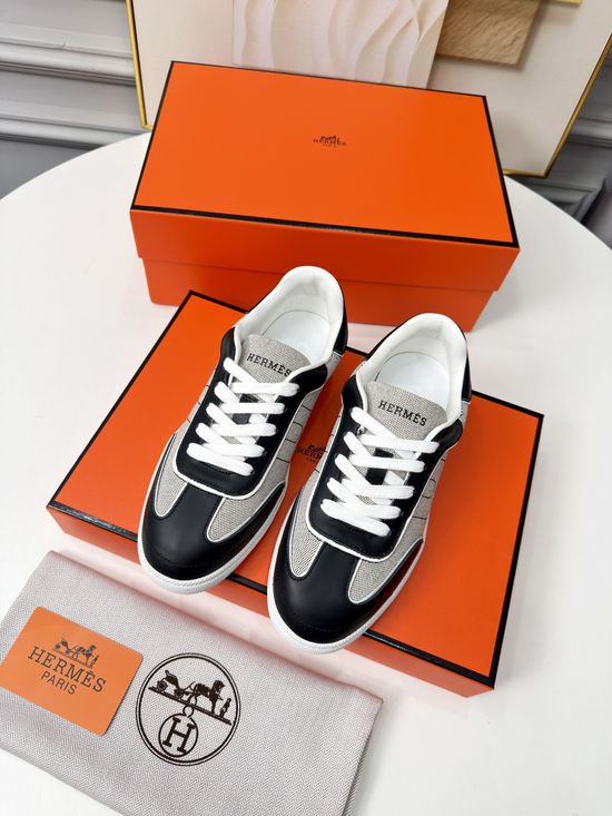 Hermes Calfskin Breathable Lightweight Casual Comfort Sneakers