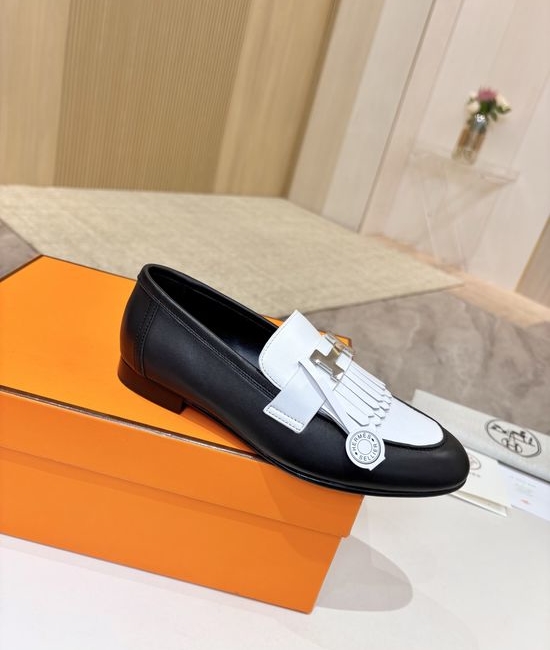 Hermes Premium Sheepskin Leather Sole Comfort Dress Shoes