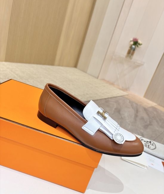 Hermes Premium Sheepskin Leather Sole Comfort Dress Shoes