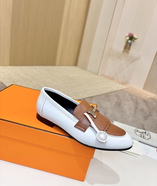 Hermes Premium Sheepskin Leather Sole Comfort Dress Shoes