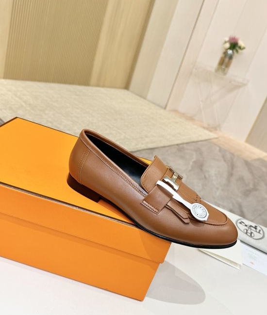 Hermes Premium Sheepskin Leather Sole Comfort Dress Shoes