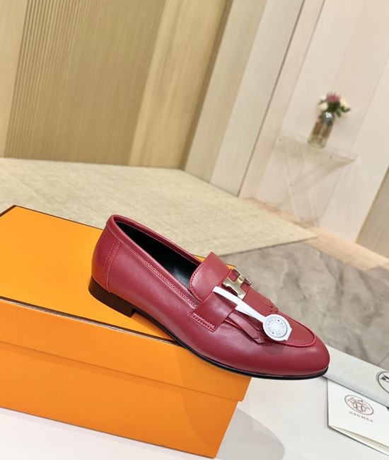 Hermes Premium Sheepskin Leather Sole Comfort Dress Shoes