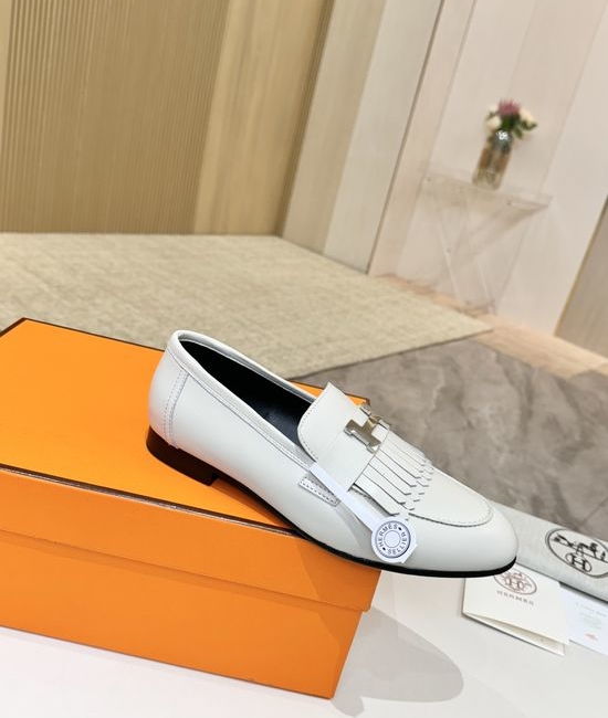 Hermes Premium Sheepskin Leather Sole Comfort Dress Shoes