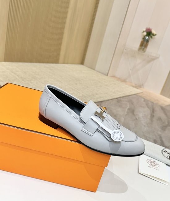 Hermes Premium Sheepskin Leather Sole Comfort Dress Shoes