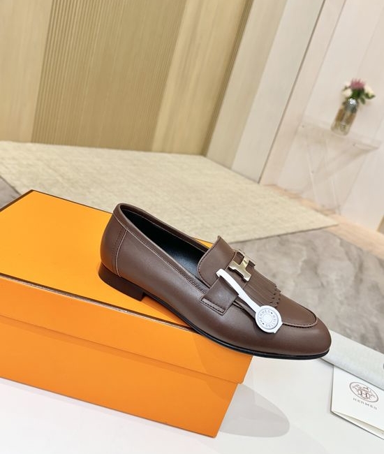 Hermes Premium Sheepskin Leather Sole Comfort Dress Shoes