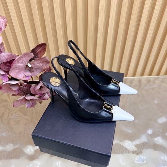 Yves Saint Laurent Chic Strappy High-Heeled Sandals with Crystal Details