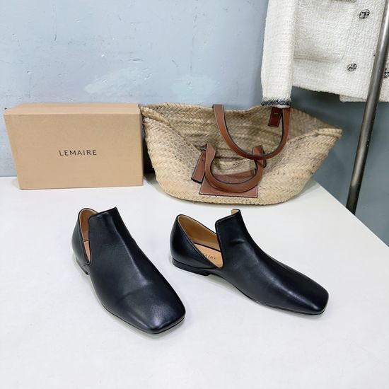 Lemaire Minimalist Soft Lambskin Slip-on Loafer Shoes