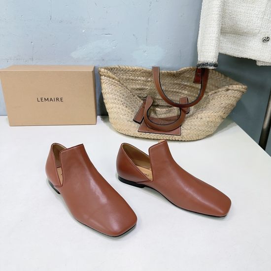 Lemaire Minimalist Soft Lambskin Slip-on Loafer Shoes