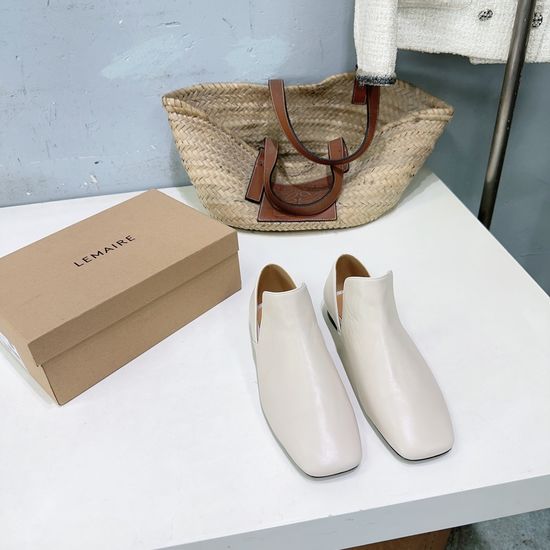 Lemaire Minimalist Soft Lambskin Slip-on Loafer Shoes