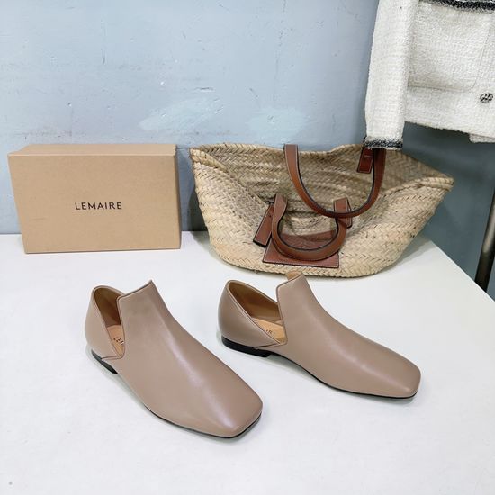 Lemaire Minimalist Soft Lambskin Slip-on Loafer Shoes