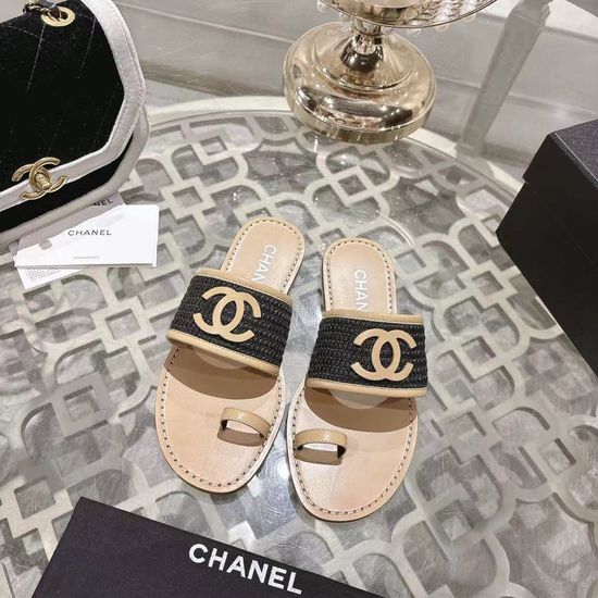 Chanel Woven Breathable Comfortable Casual Slides