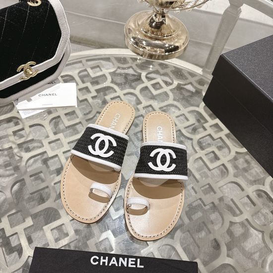 Chanel Woven Breathable Comfortable Casual Slides