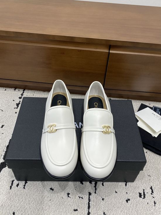 Chanel Premium Leather Loafers Durable Genuine Leather Outsole