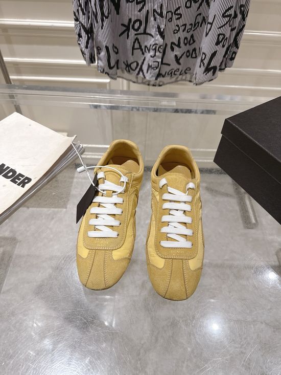 Prada Suede Leather Mesh Comfortable Casual Training Sneakers