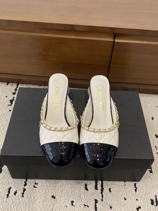 Chanel Soft Leather Chunky Heel Elegant Comfortable Mary Jane Shoes