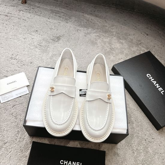 Chanel Patent Leather Rhinestone Buckle Loafers Premium Quality