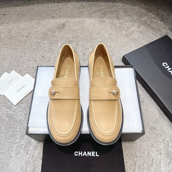 Chanel Patent Leather Rhinestone Buckle Loafers Premium Quality