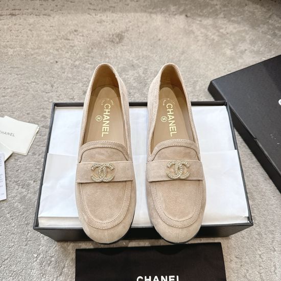 Chanel Suede Casual Loafers Comfortable For Daily Wear