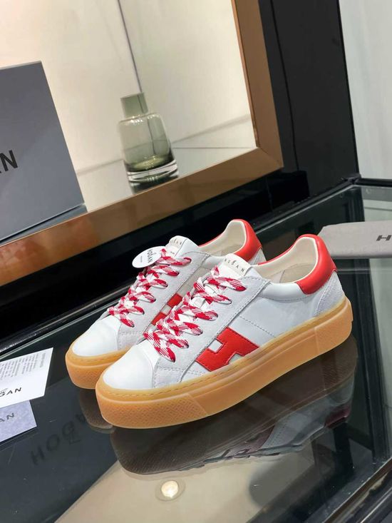 Hogan Vintage Suede Thick Sole Sneakers with Soft Cushioned Insole