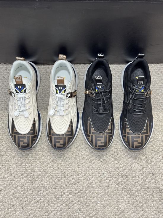 Fendi Stitching Leather Elevated Soft Sole Comfortable Casual Footwear