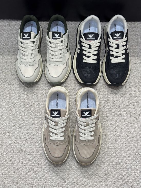 Armani Premium Leather Upper Comfortable Durable Fashion Casual Footwear