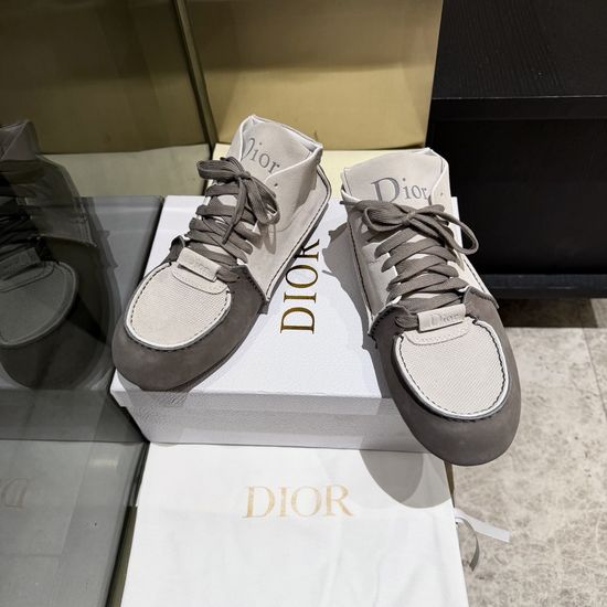 Christian Dior Casual Leather Sneakers Soft Sheepskin Lining Non-Slip Sole