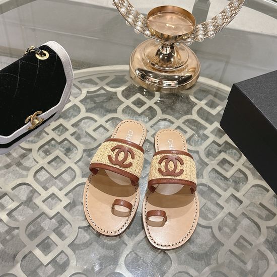 Chanel Premium Woven Breathable Lined Comfort Slide Sandals