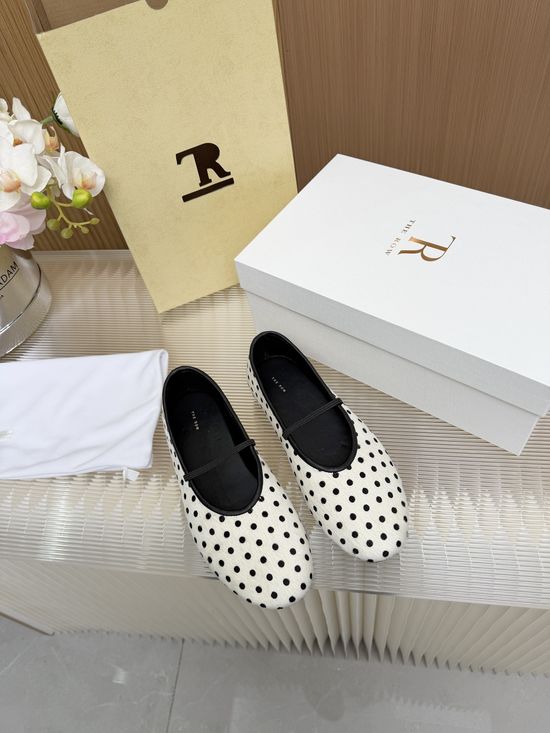 The Row Horsehair Flat Mary Jane Shoes with Rubber Sole