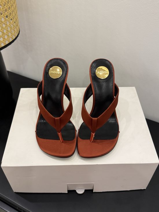 Yves Saint Laurent Chic High-Heeled Sandals with Metal Accents