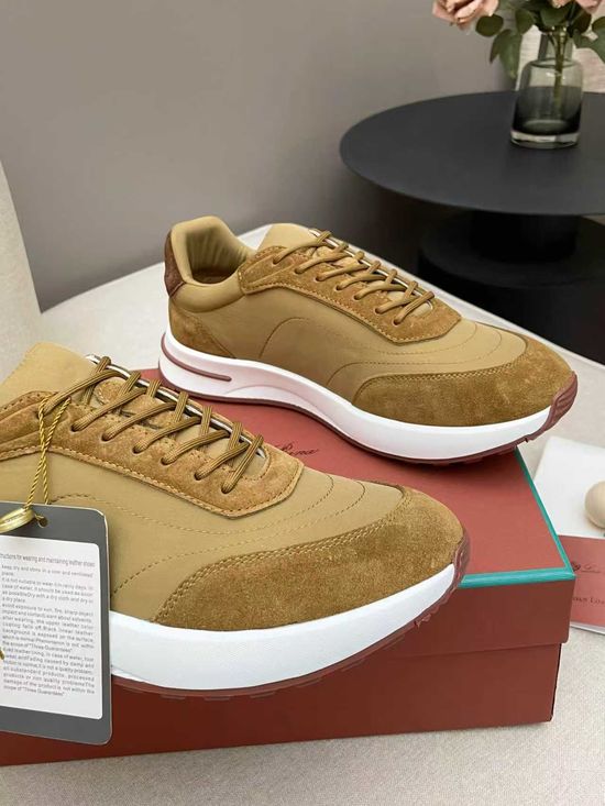 Loro Piana Low Top Sneakers Breathable Knit Upper Non-slip Sole
