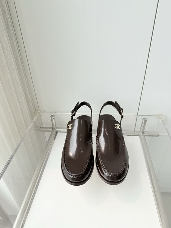 Chanel Premium Cowhide Mules Slippers Italian Leather Sole