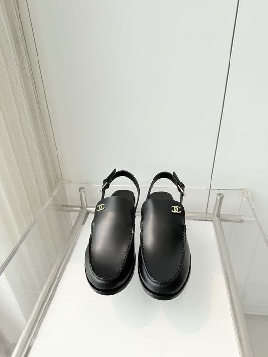 Chanel Premium Cowhide Mules Slippers Italian Leather Sole
