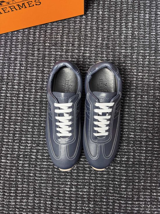 Hermes Genuine Leather Slip On Shoes with Comfortable Sole
