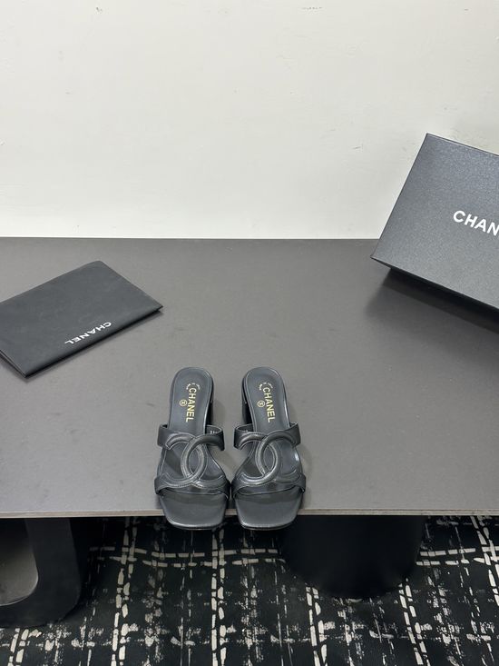 Chanel Lambskin Upper Slippers with Genuine Leather Sole