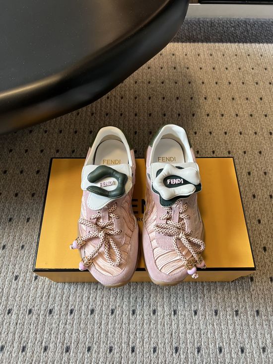 Fendi Floral Cover Trainers with Comfortable Thick Soles