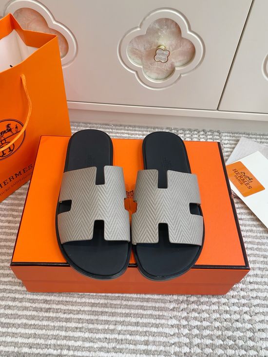 Hermes Classic Cut-out Flat Slides Breathable Comfortable Casual Shoes