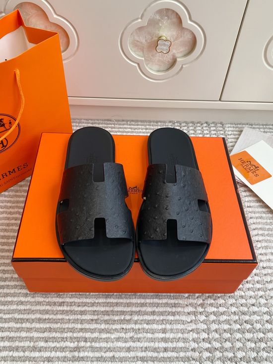 Hermes Classic Cut-out Flat Slides Breathable Comfortable Casual Shoes