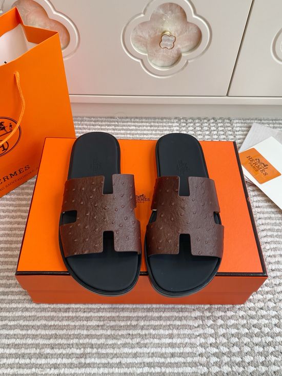 Hermes Classic Cut-out Flat Slides Breathable Comfortable Casual Shoes