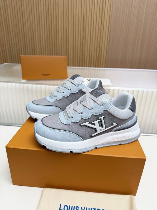 Louis Vuitton Premium Cowhide Casual Shoes with Comfort Latex Insole