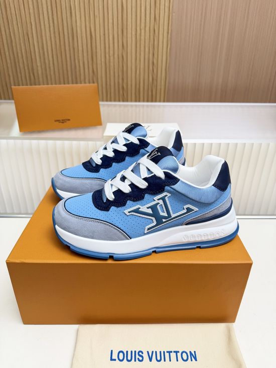 Louis Vuitton Premium Cowhide Casual Shoes with Comfort Latex Insole