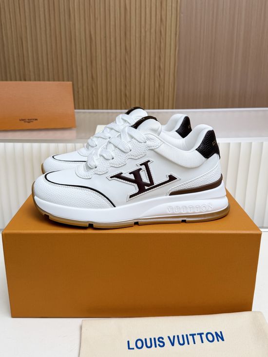 Louis Vuitton Premium Cowhide Casual Shoes with Comfort Latex Insole