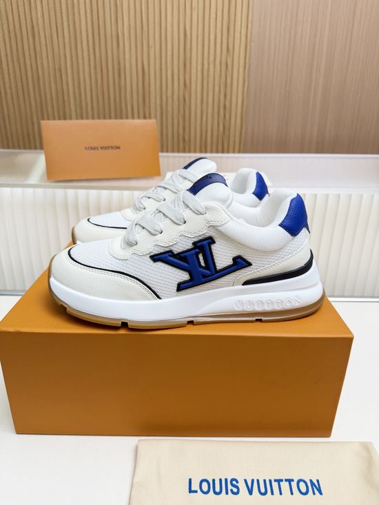 Louis Vuitton Premium Cowhide Casual Shoes with Comfort Latex Insole