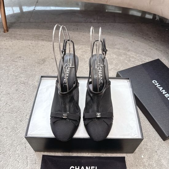 Chanel Mesh Bow Flat Slippers Lightweight Comfortable Casual Footwear