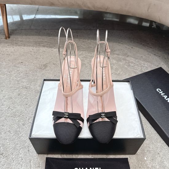 Chanel Mesh Bow Flat Slippers Lightweight Comfortable Casual Footwear